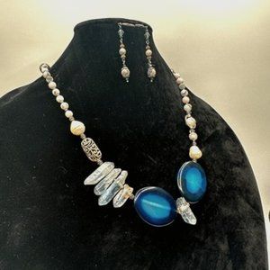 Necklace and earrings